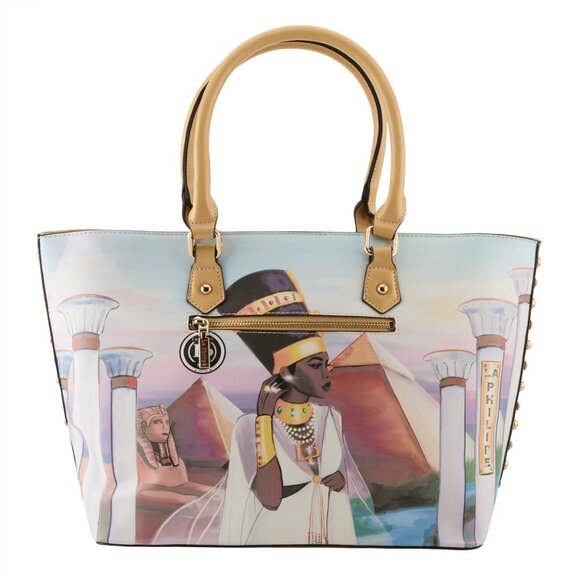 La Philipe Handbag "Egyptian Princess" 100% Vegan Leather, Hand Designed - Picture 2 of 5